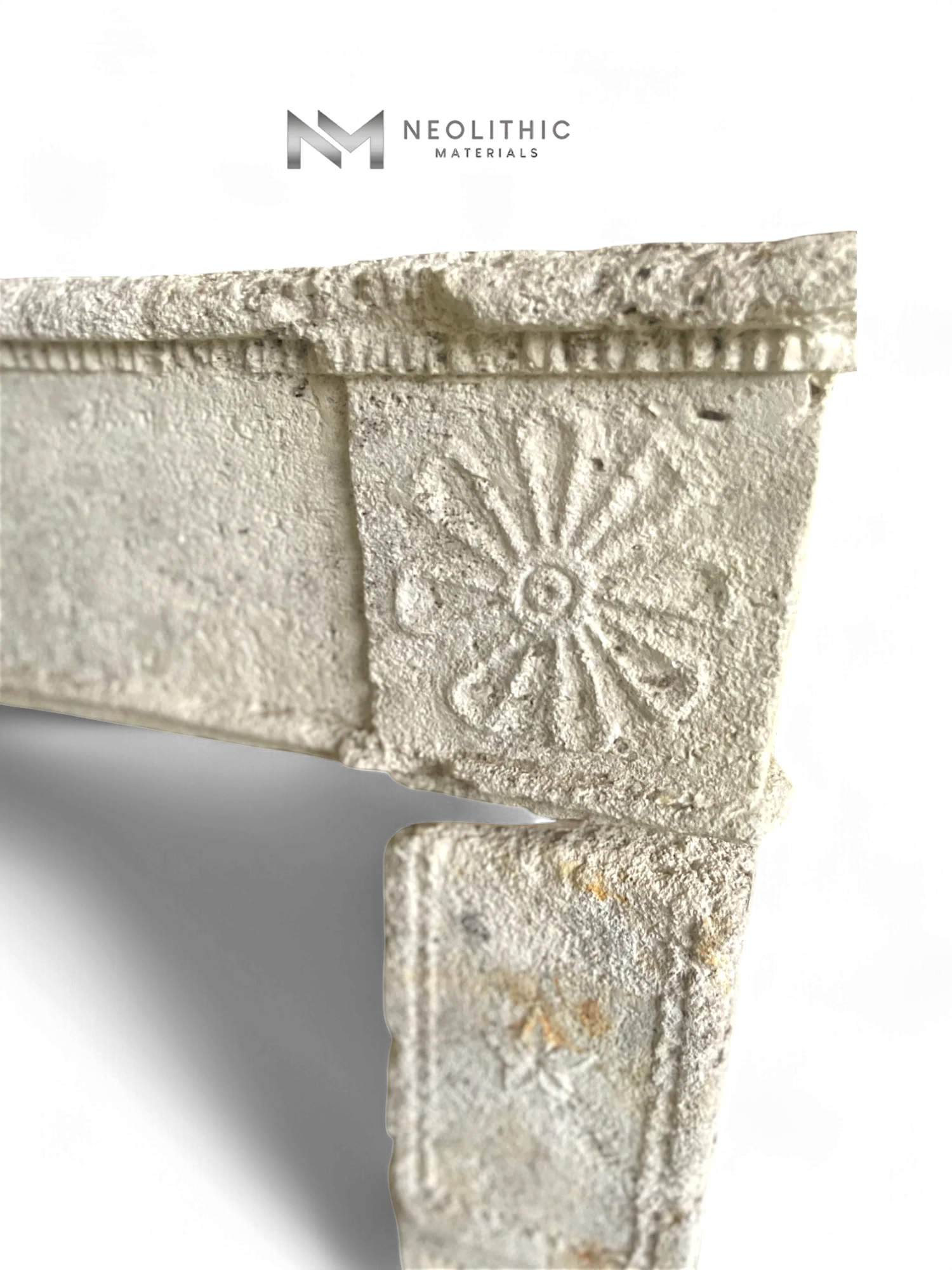 Antique Limestone Fireplace Mantel - Image 11